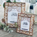 Floral pearl photo frame