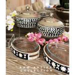 Najma Glass Dish with pearl base