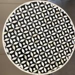 Bone Inlay Side Table/Black