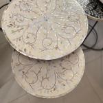 Mother of Pearl Side Table/White