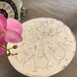 Mother of Pearl Side Table/White