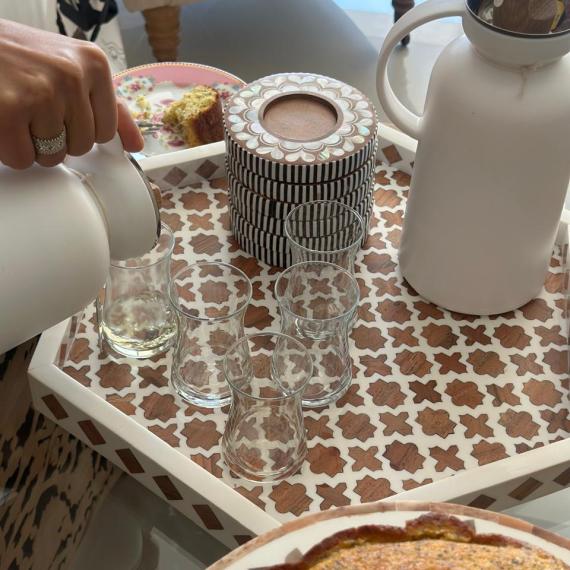Hexagon Wood Tray